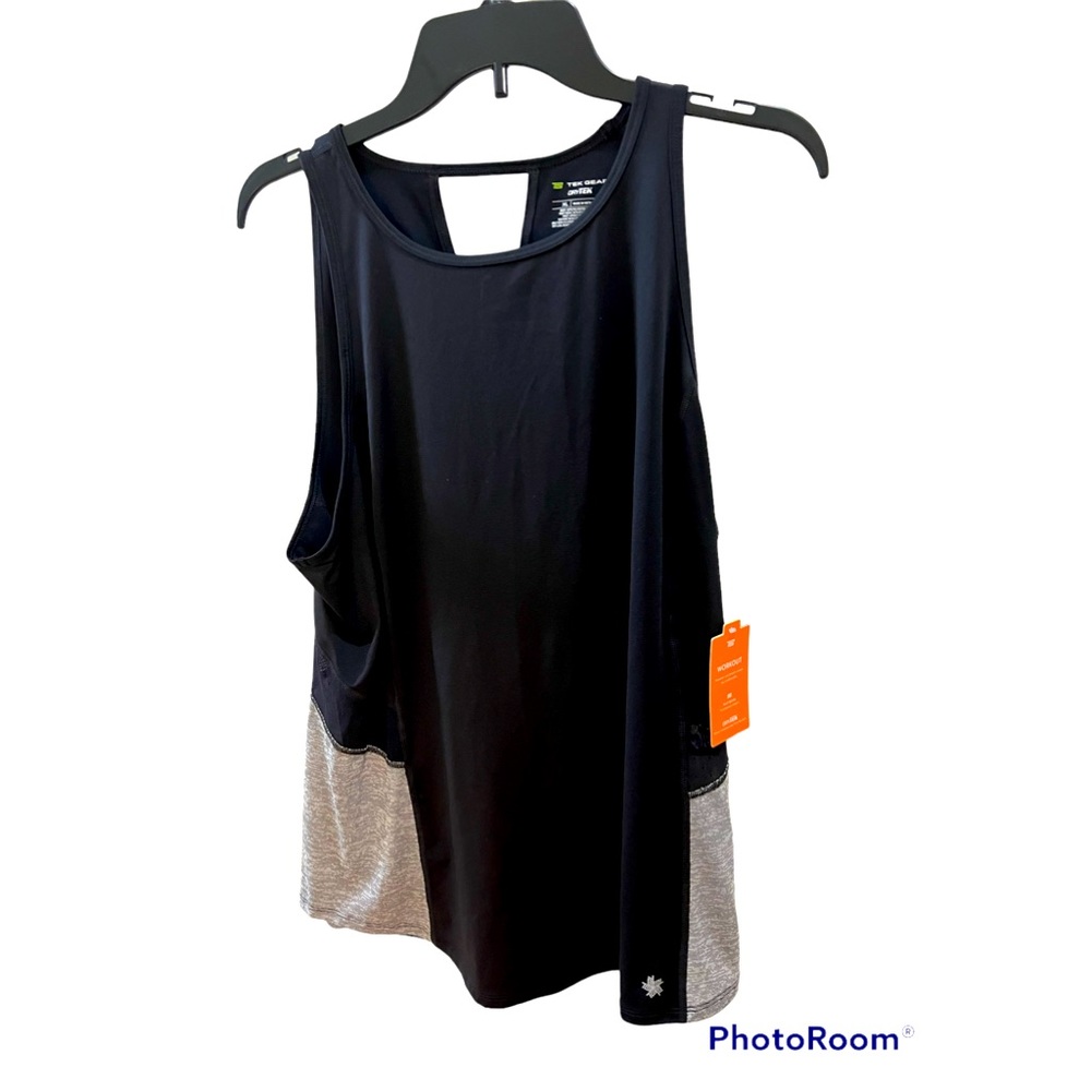 Black and gray Tek Gear tank
